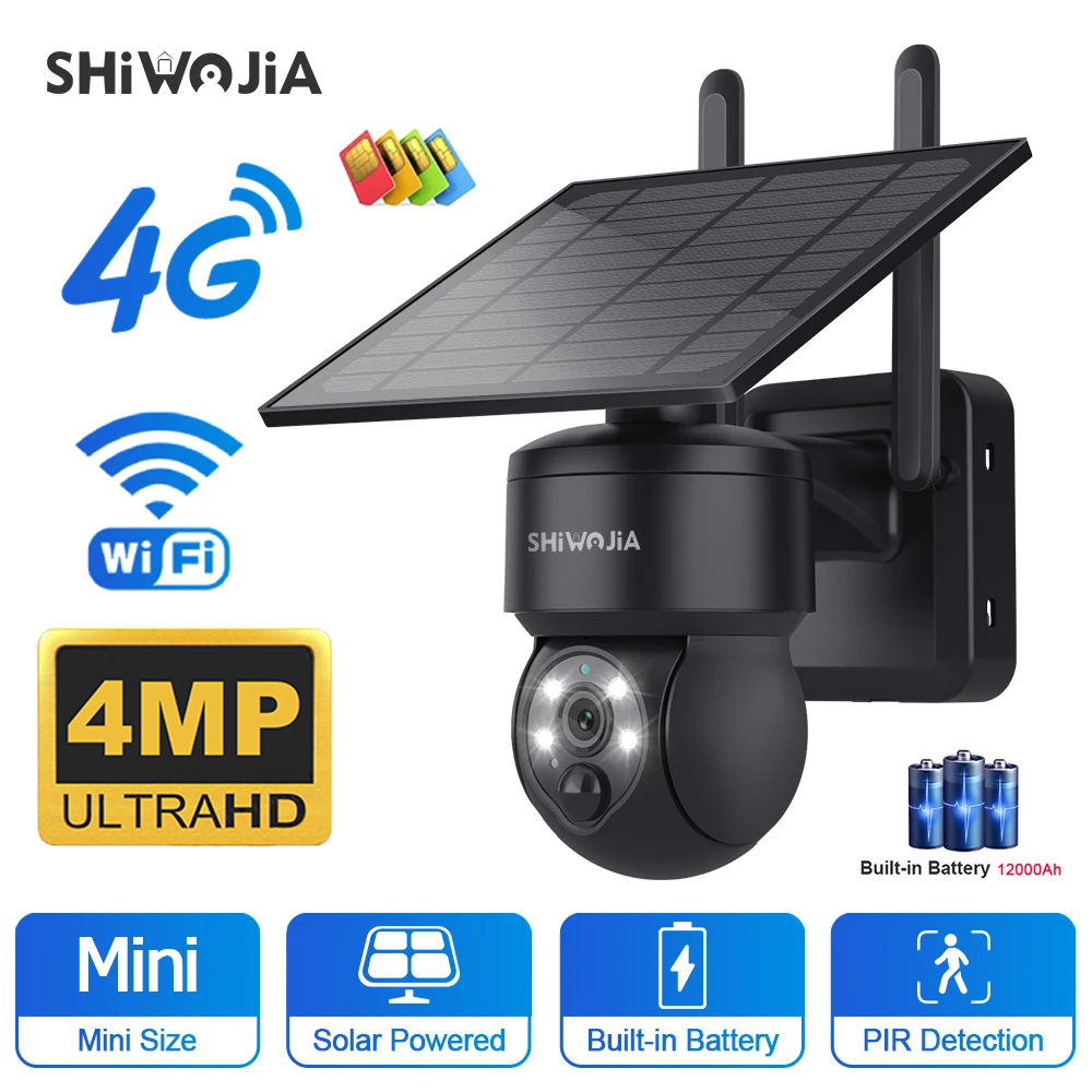 Smart Home Outdoor Camera - SHIWOJIA WIFI bezprzewodowa kamera słoneczna PTZ