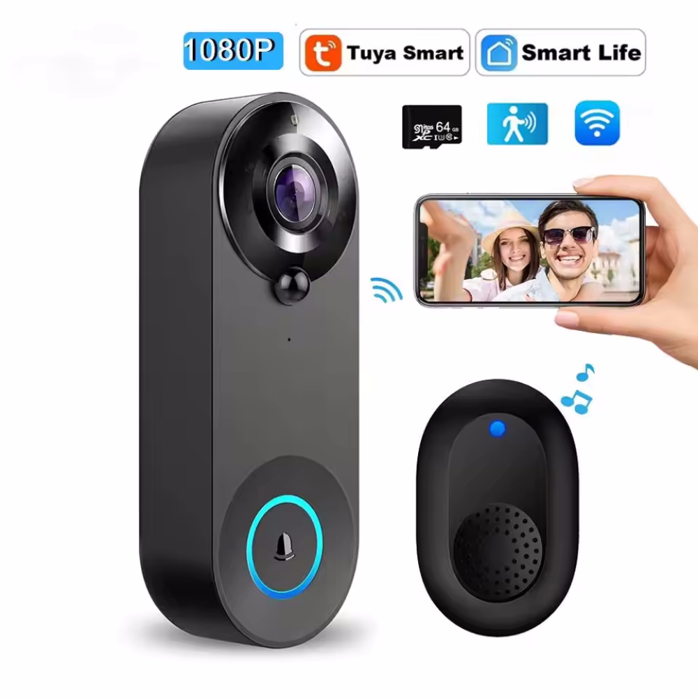 Smart Home Video Doorbell Enhanced Security With Smart Doorbell - Tuya Bezprzewodowy Dzwonek do Drzwi WiFi