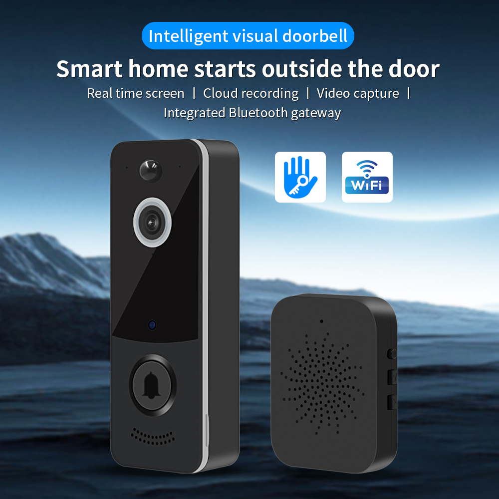 Smart Home Video Doorbell Enhanced Security With Smart Doorbell - Dzwonek do drzwi z kamerą 1080P,