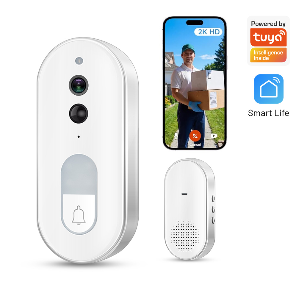 Smart Home Video Doorbell Enhanced Security With Smart Doorbell - Inteligentny wideodomofon Tuya, bezprzewodowy, kamera zewnętrzna