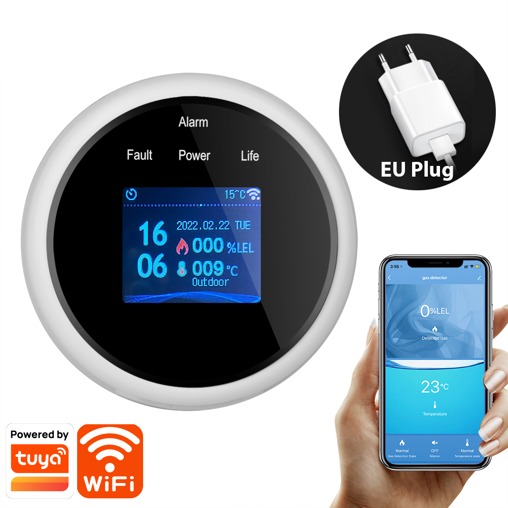Smart Smoke Detector - Czujnik wycieku gazu Tuya WiFi z