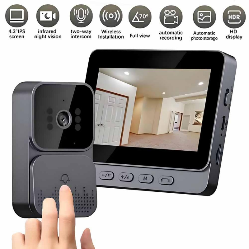 Smart Home Video Doorbell Enhanced Security With Smart Doorbell - Inteligentny dzwonek do drzwi WiFi 2.4G