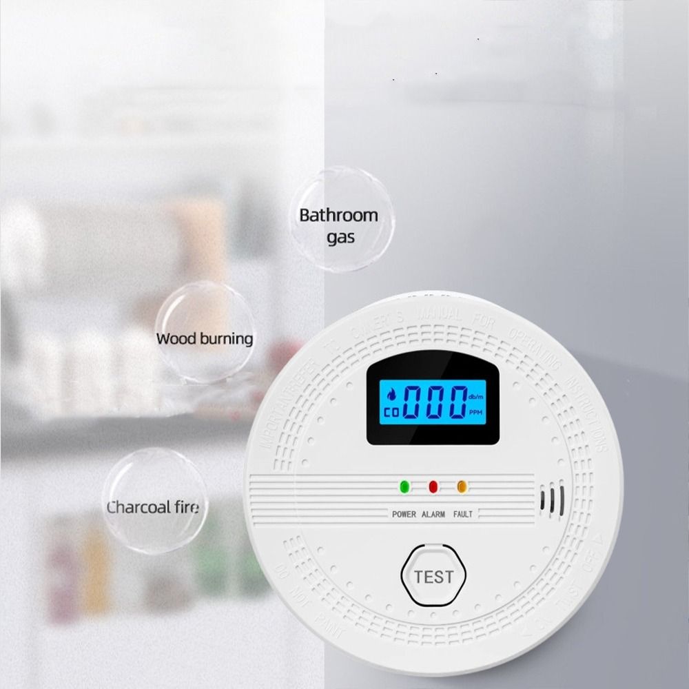 Smart Smoke Detector - Cyfrowy wyświetlacz LCD 2 w 1,
