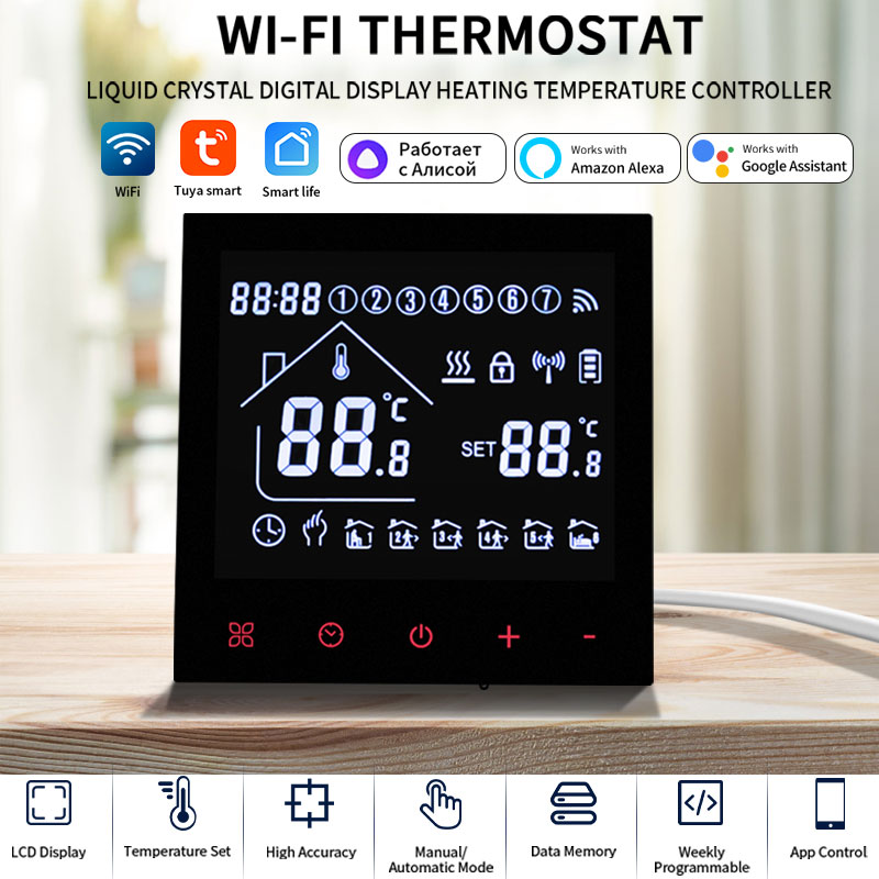Smart Home Kitchen - Tuya WiFi inteligentny termostat wyświetlacz LCD