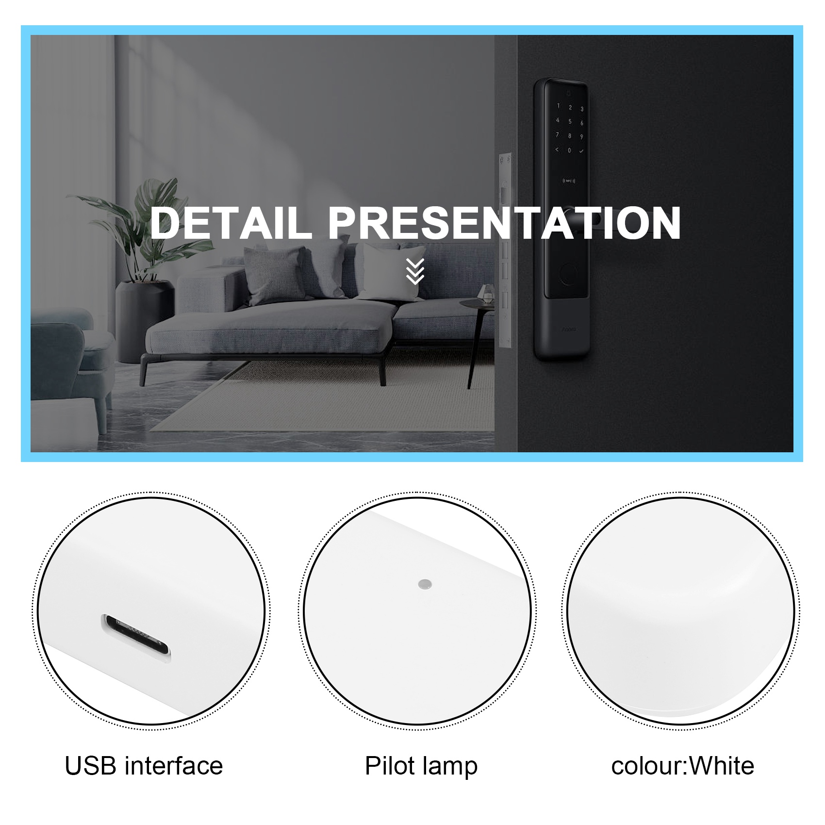 Smart Home Lock - Bramka Bluetooth Wifi z czytnikiem linii