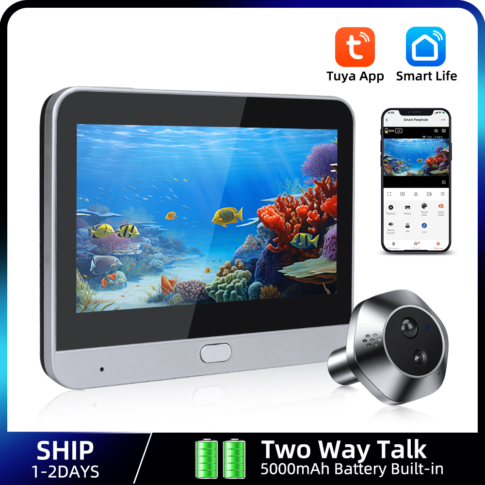 Smart Home Battery Camera - 1080P WiFi wizjer Tuya inteligentny wizjer