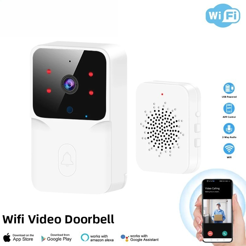 Smart Home Video Doorbell Enhanced Security With Smart Doorbell - Inteligentny dzwonek do drzwi z Wi-Fi,
