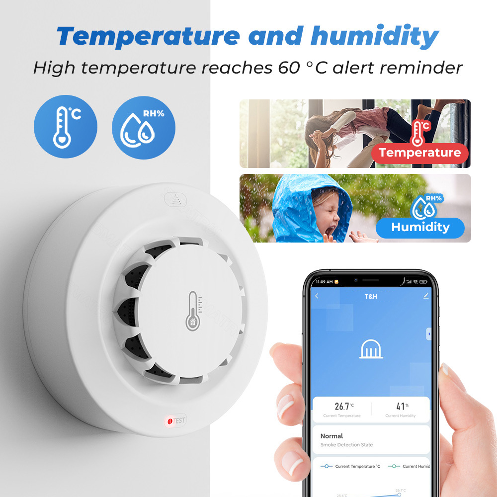 Czujnik temperatury i wilgotno – Smart Smoke Detector recenzja i cena