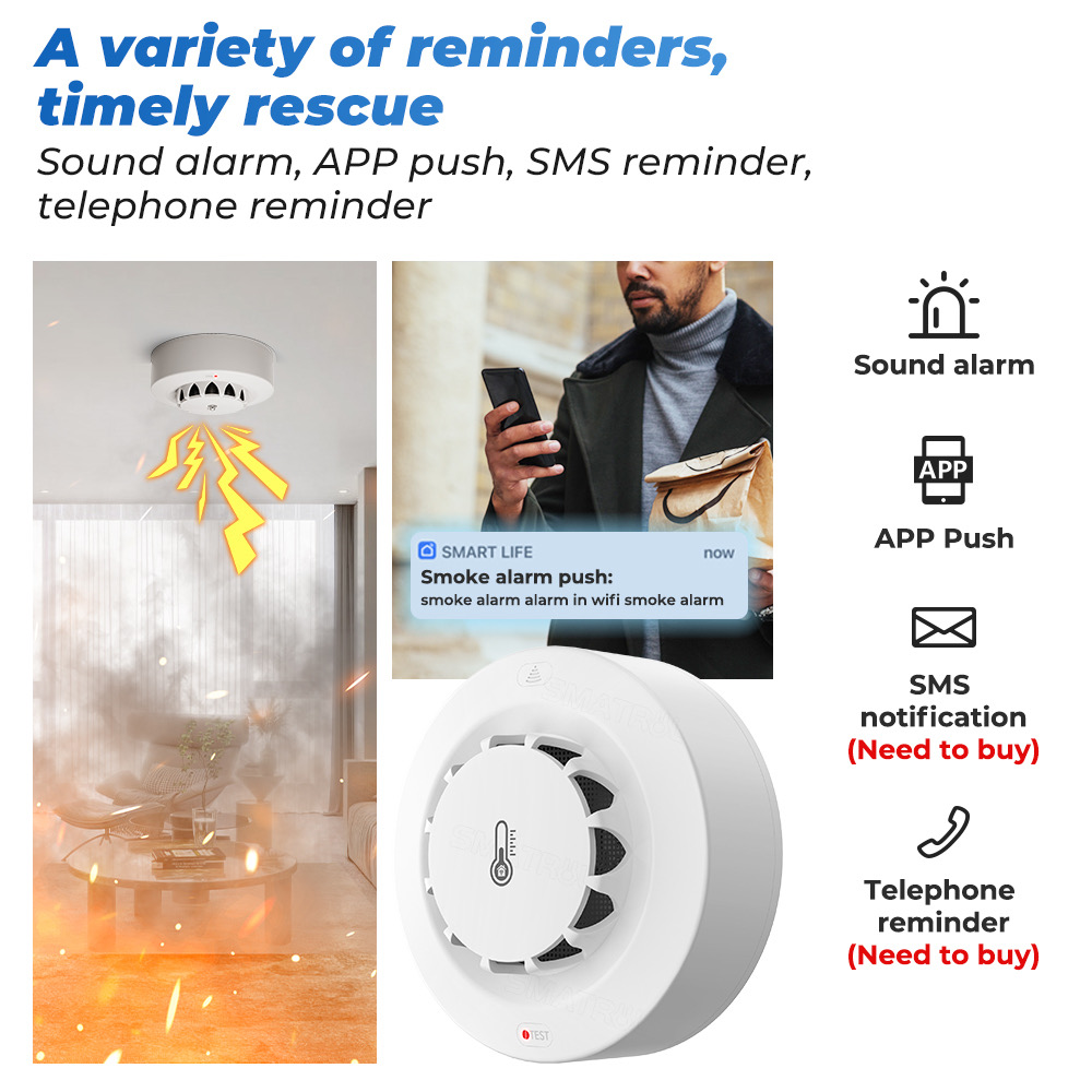 Czujnik temperatury i wilgotno – Smart Smoke Detector recenzja i cena
