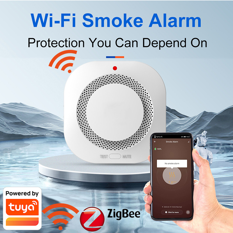 Czujnik dymu Tuya WiFi Zigbee  – Smart Smoke Detector recenzja i cena