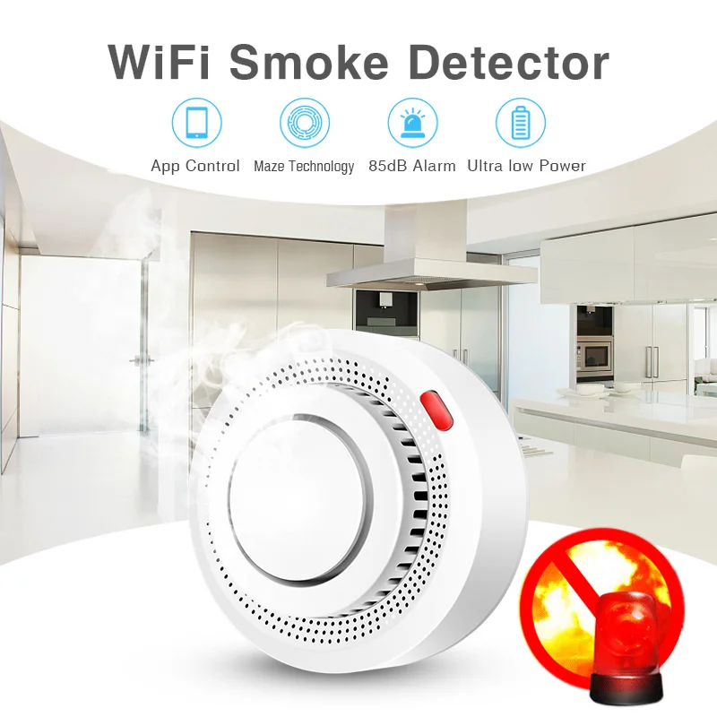 Czujnik dymu Tuya Smart WiFi,  – Smart Smoke Detector recenzja i cena
